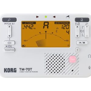 Tuner i Metronom w jednym KORG TM-70T biały